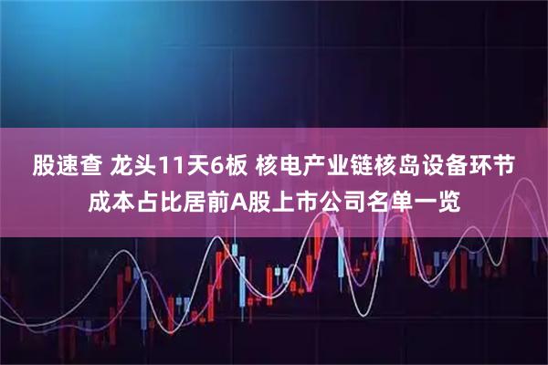 股速查 龙头11天6板 核电产业链核岛设备环节成本占比居前A股上市公司名单一览