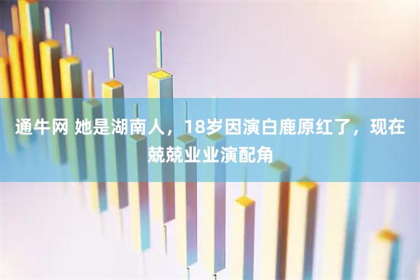 通牛网 她是湖南人，18岁因演白鹿原红了，现在兢兢业业演配角